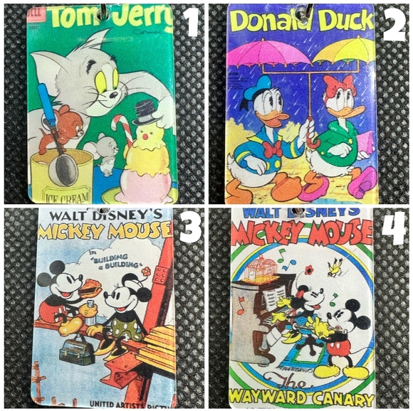 Vintage Disney Cartoon PosterKBK Acrylic Keychains - Picture 1 of 6